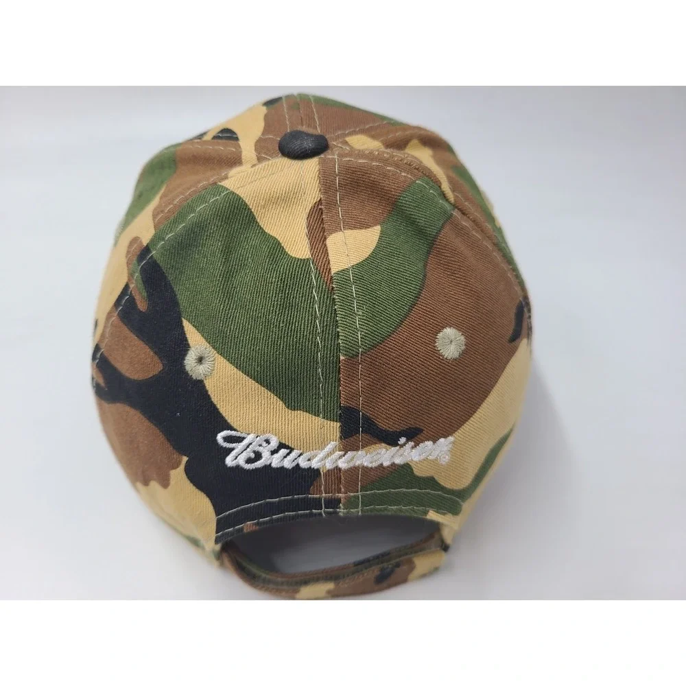 New York Yankees Camo Budweiser Adjustable Hat Cap SGA MLB Baseball‎ Brown Green